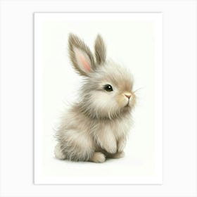 Jersey Wooly Rabbit Kids Illustration 1 Art Print