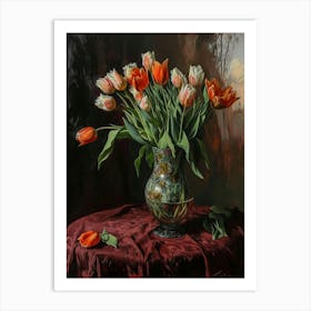 Baroque Floral Still Life Tulip 3 Art Print