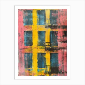 Abstract Painting Of Apartment Building Art Print