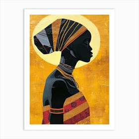 African Woman, Boho Wall Art Print