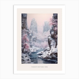 Dreamy Winter National Park Poster  Yosemite National Park United States 2 Art Print