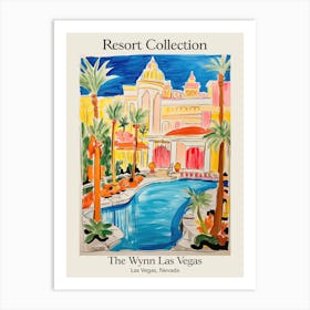 Poster Of The Wynn Las Vegas   Las Vegas, Nevada   Resort Collection Storybook Illustration 3 Art Print