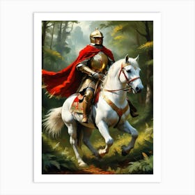 Knight On Horseback 1 Art Print