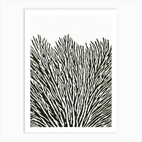 Acropora Valida Linocut Art Print