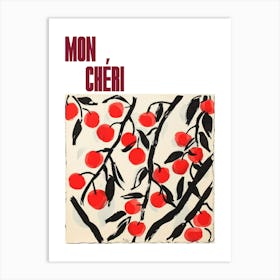 Mon Cheri Poster Summer Cherries Painting Matisse Style 12 Art Print