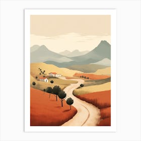 Camino Primitivo Spain 1 Hiking Trail Landscape Art Print