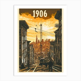 Aihrgdesign A Vintage Poster Depicting The Rebuilding Of San 2 Art Print