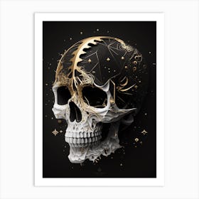 Skull With Stars 1 Art Print