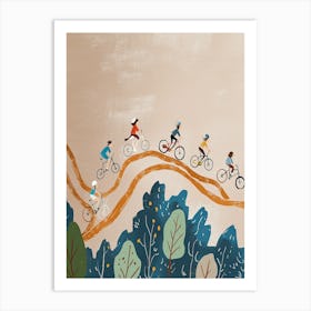 Children Biking in a Dream Art Print