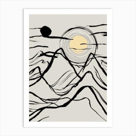 Mountains And Sun 1 Art Print