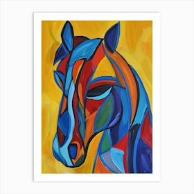 Abstract Horse Painting 1 Art Print