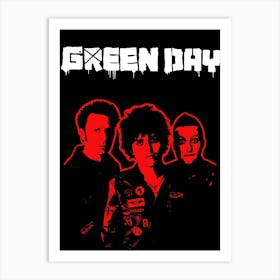 Green Day band music Art Print