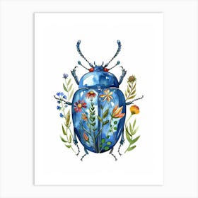 Blue Beetle Art Print