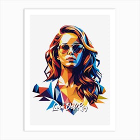 Lana Del Rey 03 Portrait Music Icon Style WPAP Pop Art Art Print