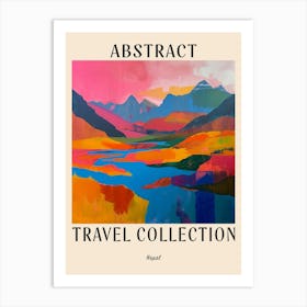 Abstract Travel Collection Poster Nepal 4 Art Print