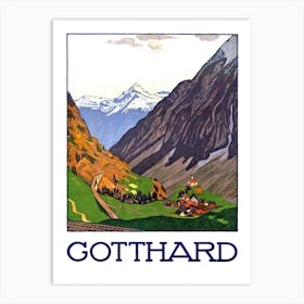 Gotthard, Switzerland Mountains Art Print