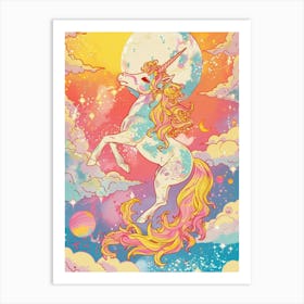 Unicorn In The Sky  Art Print