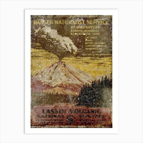 Vintage Travel Poster ― Lessen Volcanic National Park 1 Art Print