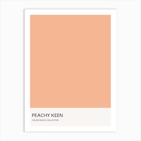 Peachy Keen Colour Block Poster Art Print