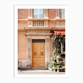 The Wooden Door Travel Photography Bologna Europe Art Print