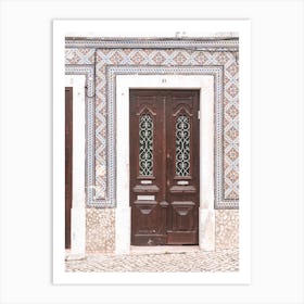 The Wooden Door In Nazare Art Print