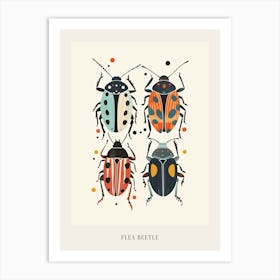 Colourful Insect Illustration Flea Beetle 4 Poster Art Print