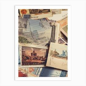 Postage Stamps 4 Art Print