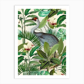 Tropical Heron Art Print