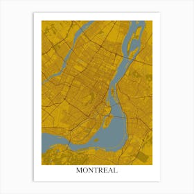 Montreal Yellow Blue Art Print