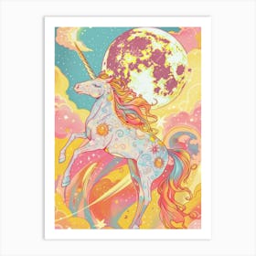 Unicorn In The Sky two Art Print