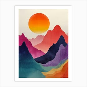 Sunrise In The Mountains 1 Art Print