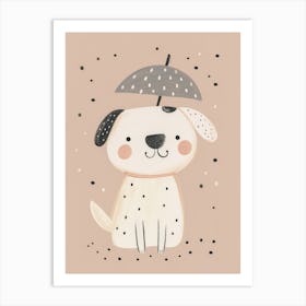 Rainy Day Dog, Nursery Wall Art for Kids Art Print