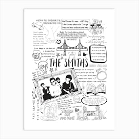 The Smiths Doodle Lyrics Art Print