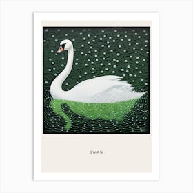 Ohara Koson Inspired Bird Painting Swan 4 Poster Art Print