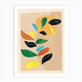 Minimal Abstract Art Plant 2 Art Print