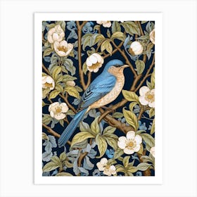 Bluebird On A Branch 5 Art Print