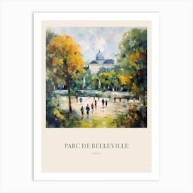 Parc De Belleville Paris France 2 Vintage Cezanne Inspired Poster Art Print