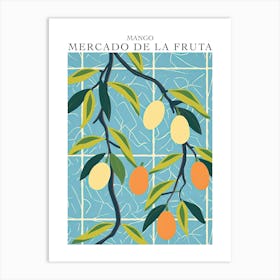 Mercado De La Fruta Mango Illustration 2 Poster Art Print