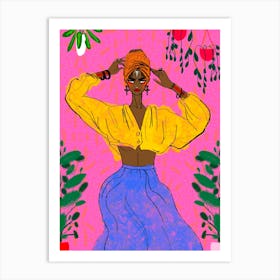 Afrocentric Woman Art Print