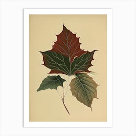 Poinsettia Leaf Rousseau Inspired Art Print