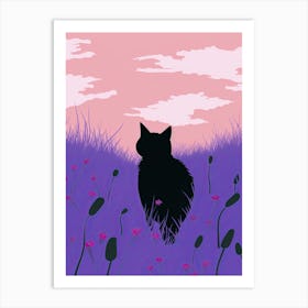 A Cat In The Fields Art Print