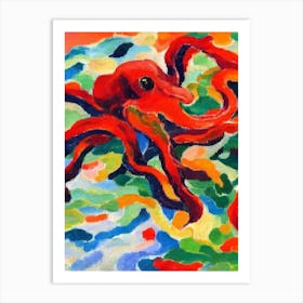 Pacific Octopus Matisse Inspired Art Print