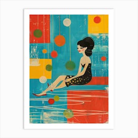 Girl Sitting In A Chair Art Print