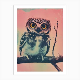 Retro Pop Art Owl 2 Art Print