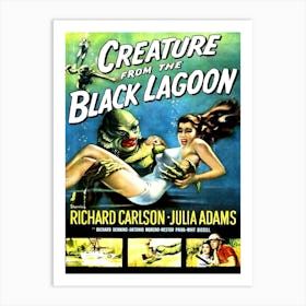 Creature From The Black Lagoon, Movie Poster Art Print