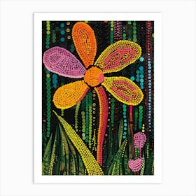 modern colorful flowers Art Print