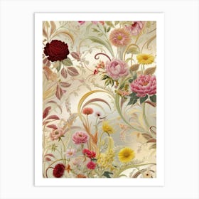 Floral Wallpaper Art Print