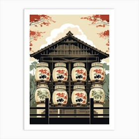 Sake Barrels Japanese 1 Art Print