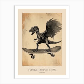 Dino 360 Vintage Dinosaur Poster 1 Art Print