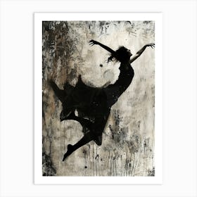 Silhouette Of A Dancer Art Print